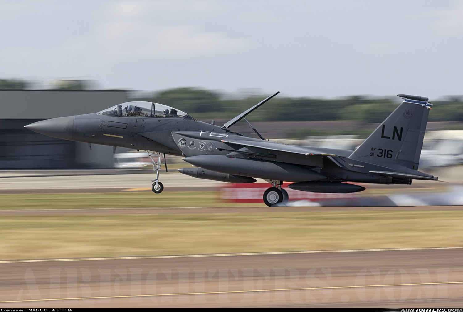 USA - Air Force McDonnell Douglas F-15E Strike Eagle 91-0316 at Fairford (FFD / EGVA), UK