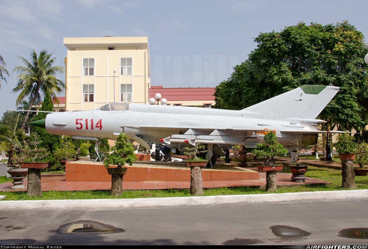Vietnam - Air Force Mikoyan-Gurevich MiG-21MF 5114 at Off-Airport - Da Nang, Vietnam