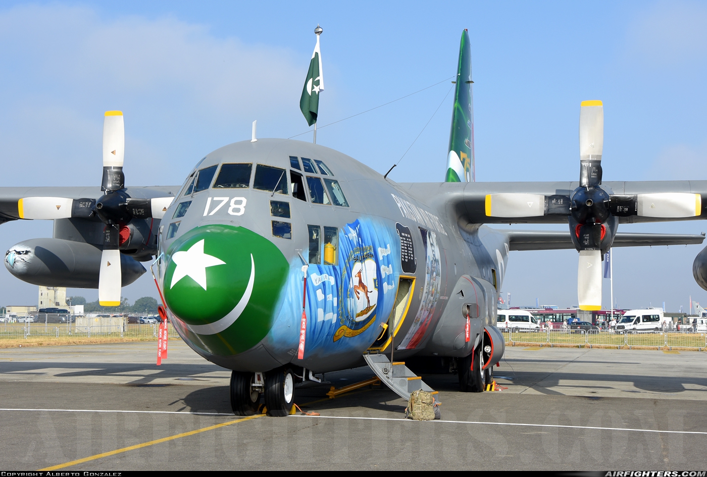 Pakistan - Air Force Lockheed C-130E Hercules (L-382) 4178 at Fairford (FFD / EGVA), UK