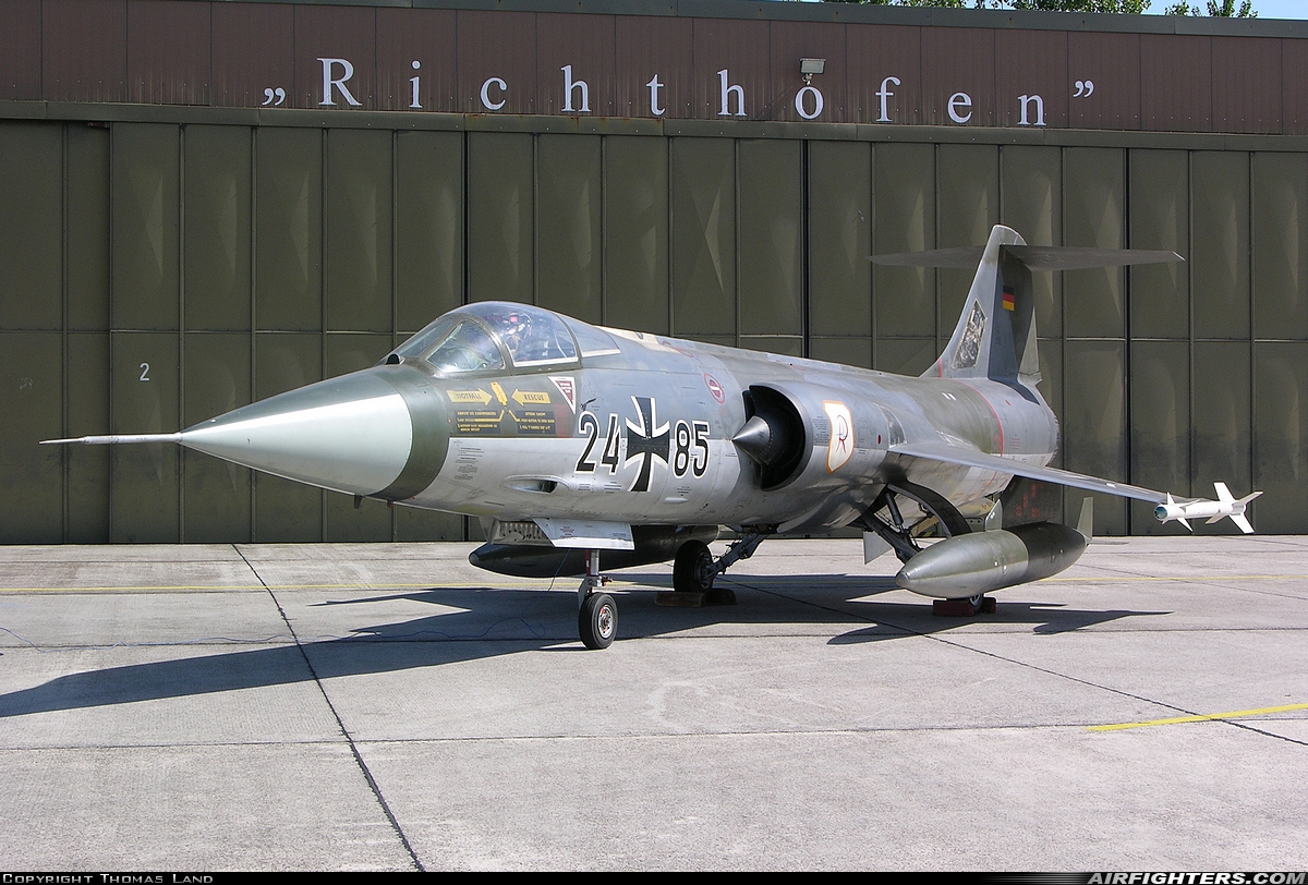 Germany - Air Force Lockheed RF-104G Starfighter 24+85 at Wittmundhafen (Wittmund) (ETNT), Germany