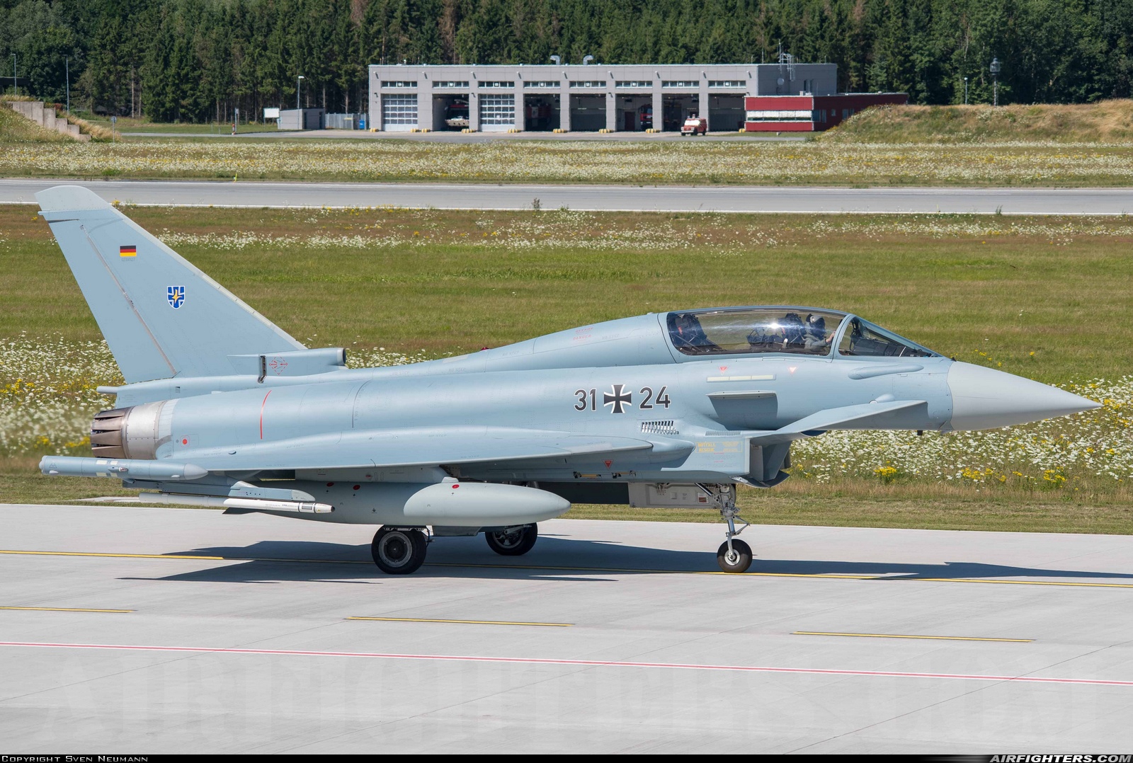 Germany - Air Force Eurofighter EF-2000 Typhoon T 31+24 at Rostock - Laage (RLG / ETNL), Germany