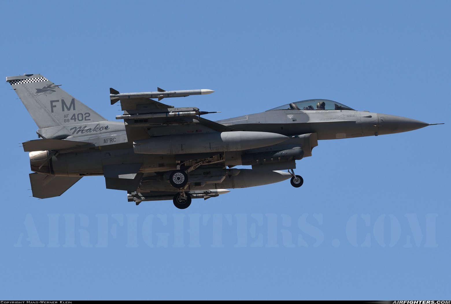 USA - Air Force General Dynamics F-16C Fighting Falcon 88-0402 at Las Vegas - Nellis AFB (LSV / KLSV), USA