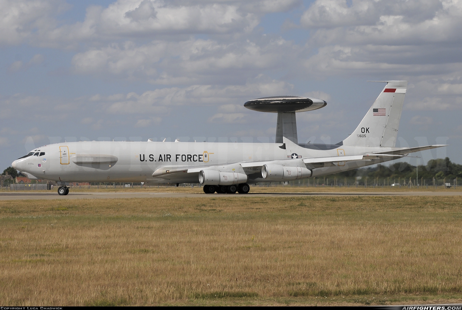 USA - Air Force Boeing E-3A Sentry (707-300) 76-1605 at Mildenhall (MHZ / GXH / EGUN), UK