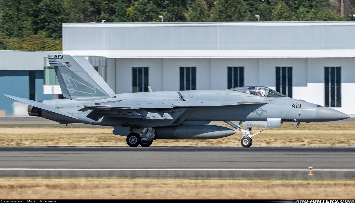 USA - Navy Boeing F/A-18E Super Hornet 168480 at Seattle - Boeing Field / King County Int. (BFI / KBFI), USA
