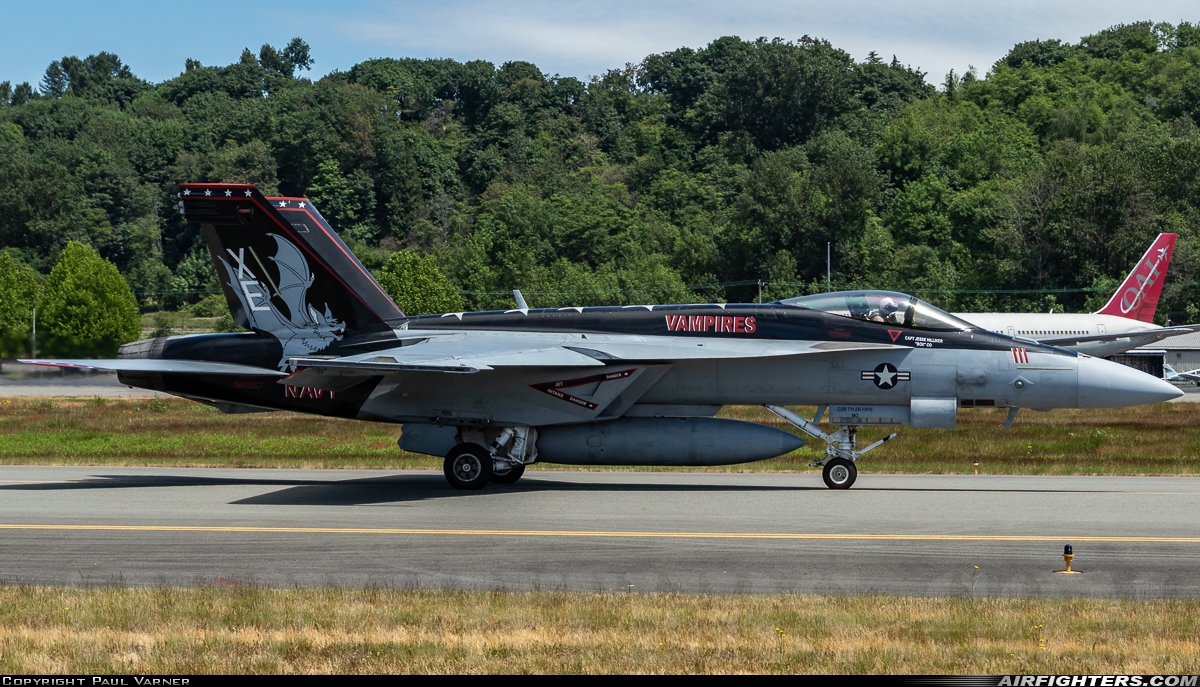 USA - Navy Boeing F/A-18E Super Hornet 166957 at Seattle - Boeing Field / King County Int. (BFI / KBFI), USA
