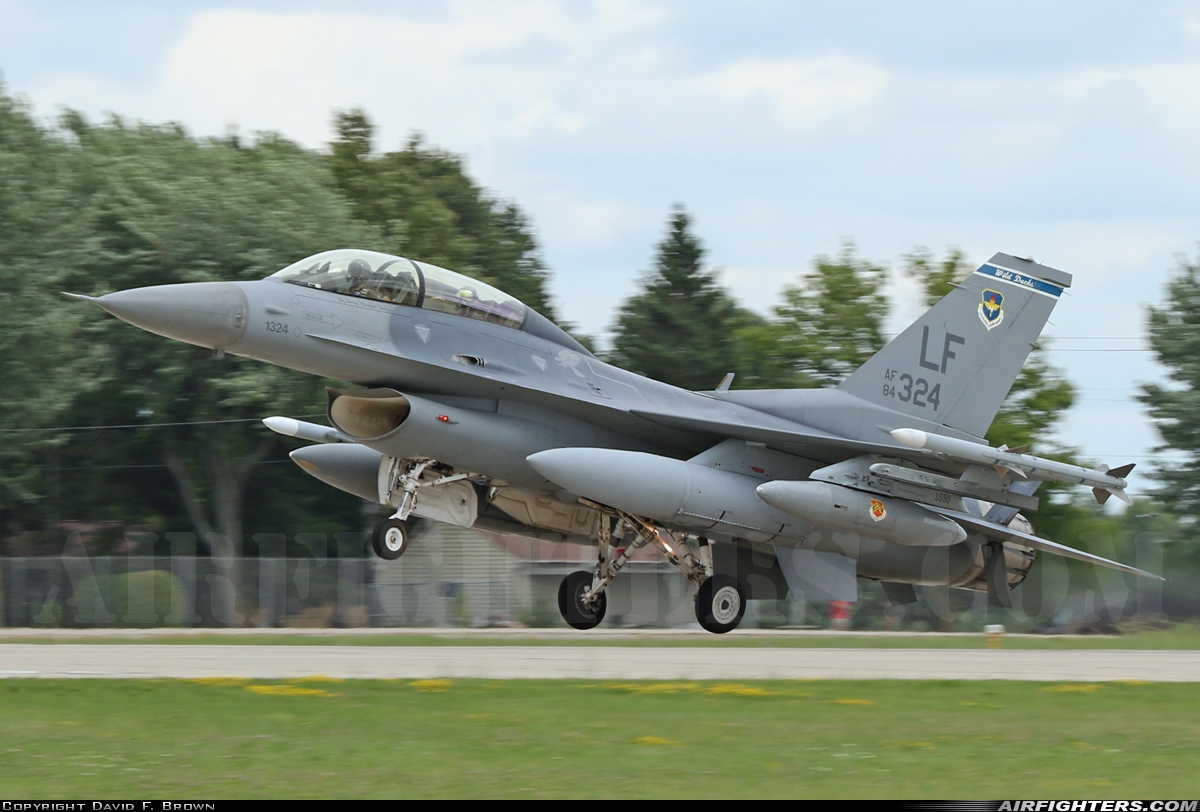 USA - Air Force General Dynamics F-16D Fighting Falcon 84-1324 at Oshkosh - Wittman Regional (OSH / KOSH), USA