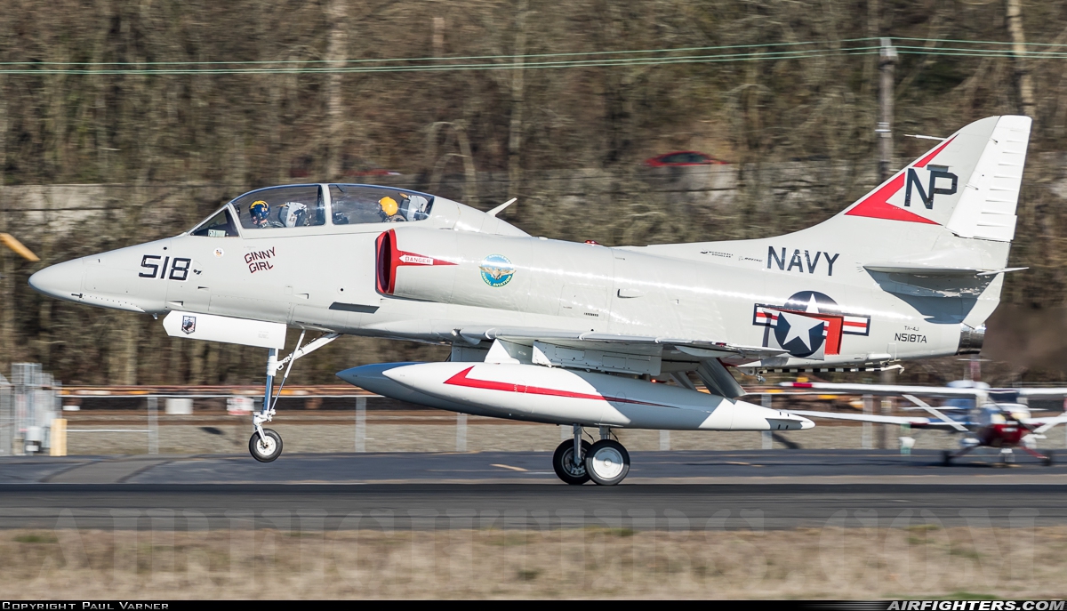 Private - Pacific Aero Ventures LLC Douglas TA-4J Skyhawk N518TA at Seattle - Boeing Field / King County Int. (BFI / KBFI), USA