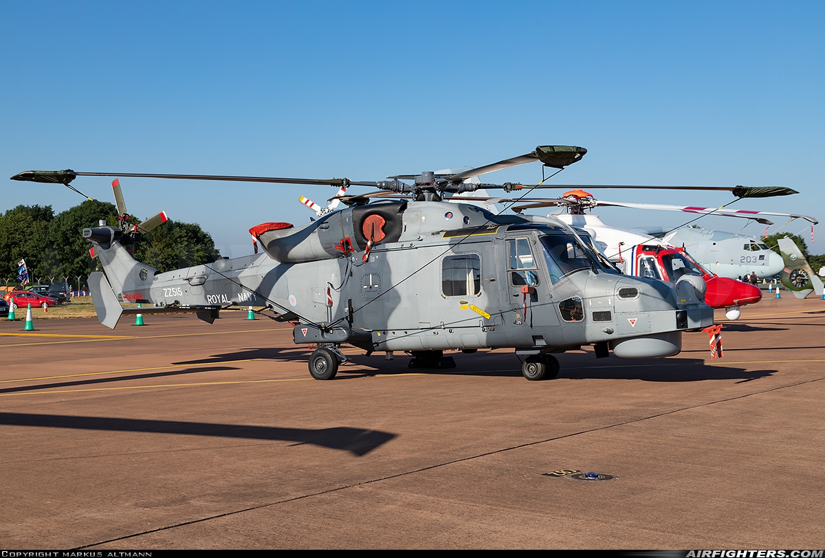 UK - Navy AgustaWestland Wildcat HMA2 ZZ515 at Fairford (FFD / EGVA), UK