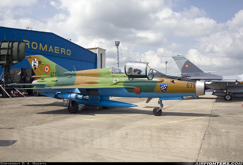 Romania - Air Force Mikoyan-Gurevich MiG-21UM Lancer B 071 at Bucharest - Aurel Vlaicu (Baneasa) (BBU / LRBS), Romania