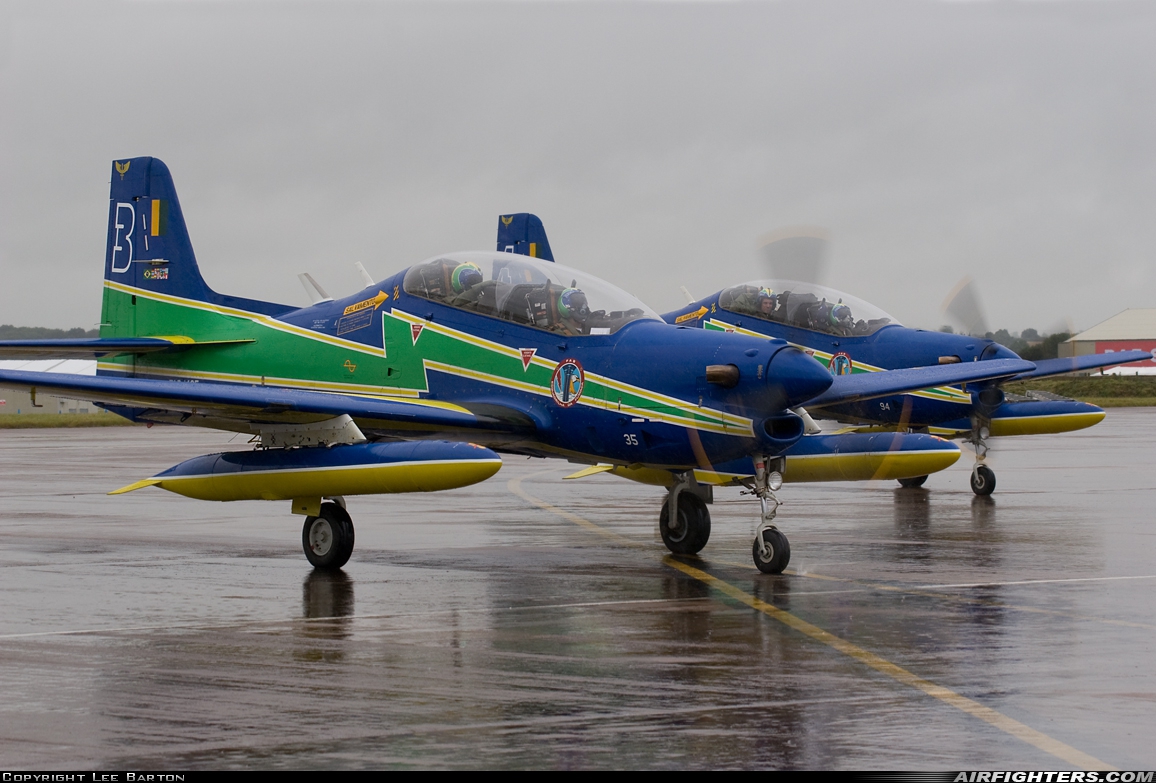 Brazil - Air Force Embraer T-27 Tucano FAB1435 at Fairford (FFD / EGVA), UK