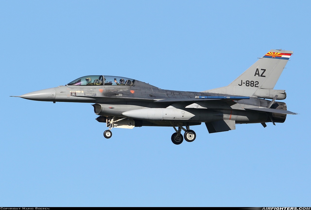 Netherlands - Air Force General Dynamics F-16BM Fighting Falcon J-882 at Uden - Volkel (UDE / EHVK), Netherlands
