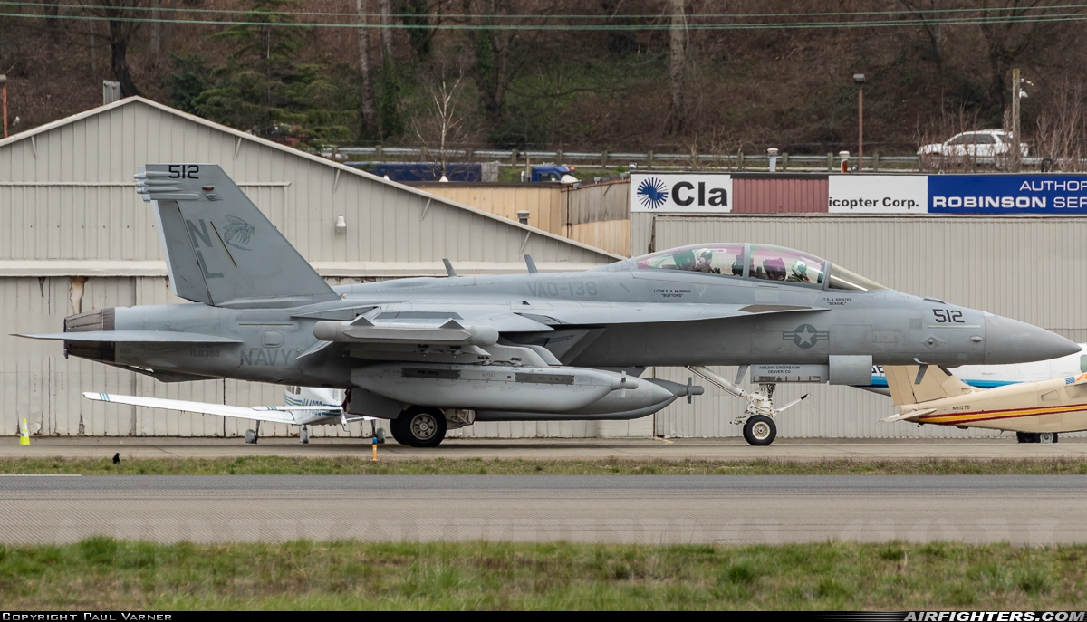 USA - Navy Boeing EA-18G Growler 168388 at Seattle - Boeing Field / King County Int. (BFI / KBFI), USA