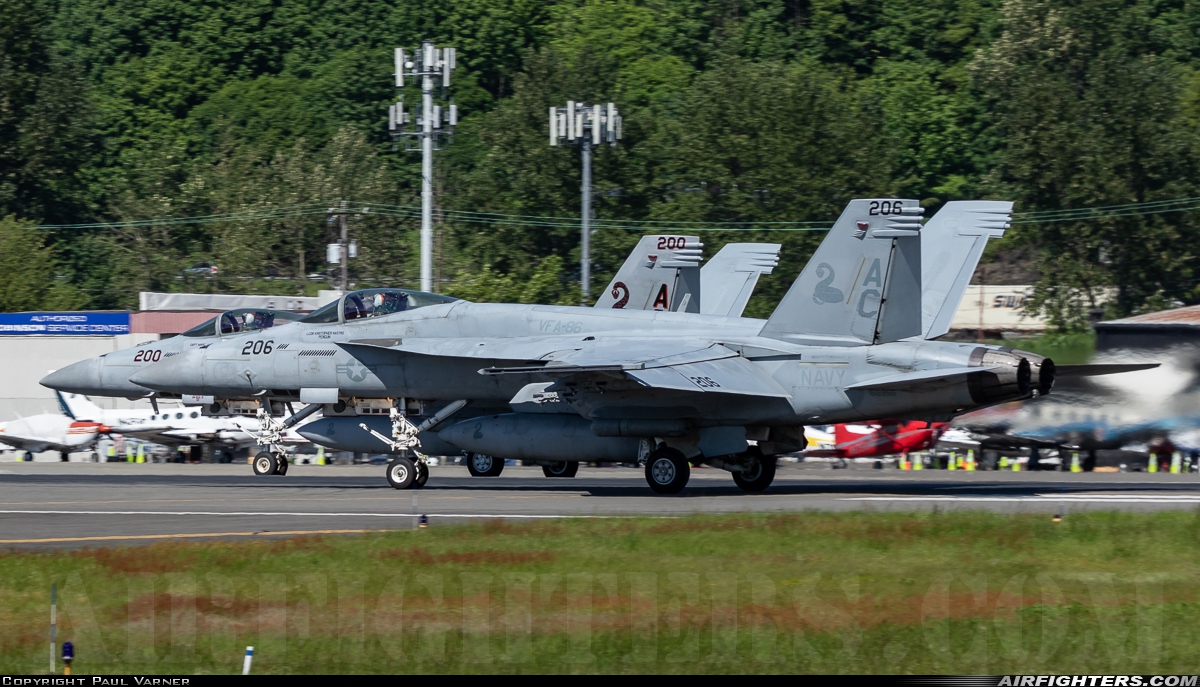 USA - Navy Boeing F/A-18E Super Hornet 166956 at Seattle - Boeing Field / King County Int. (BFI / KBFI), USA
