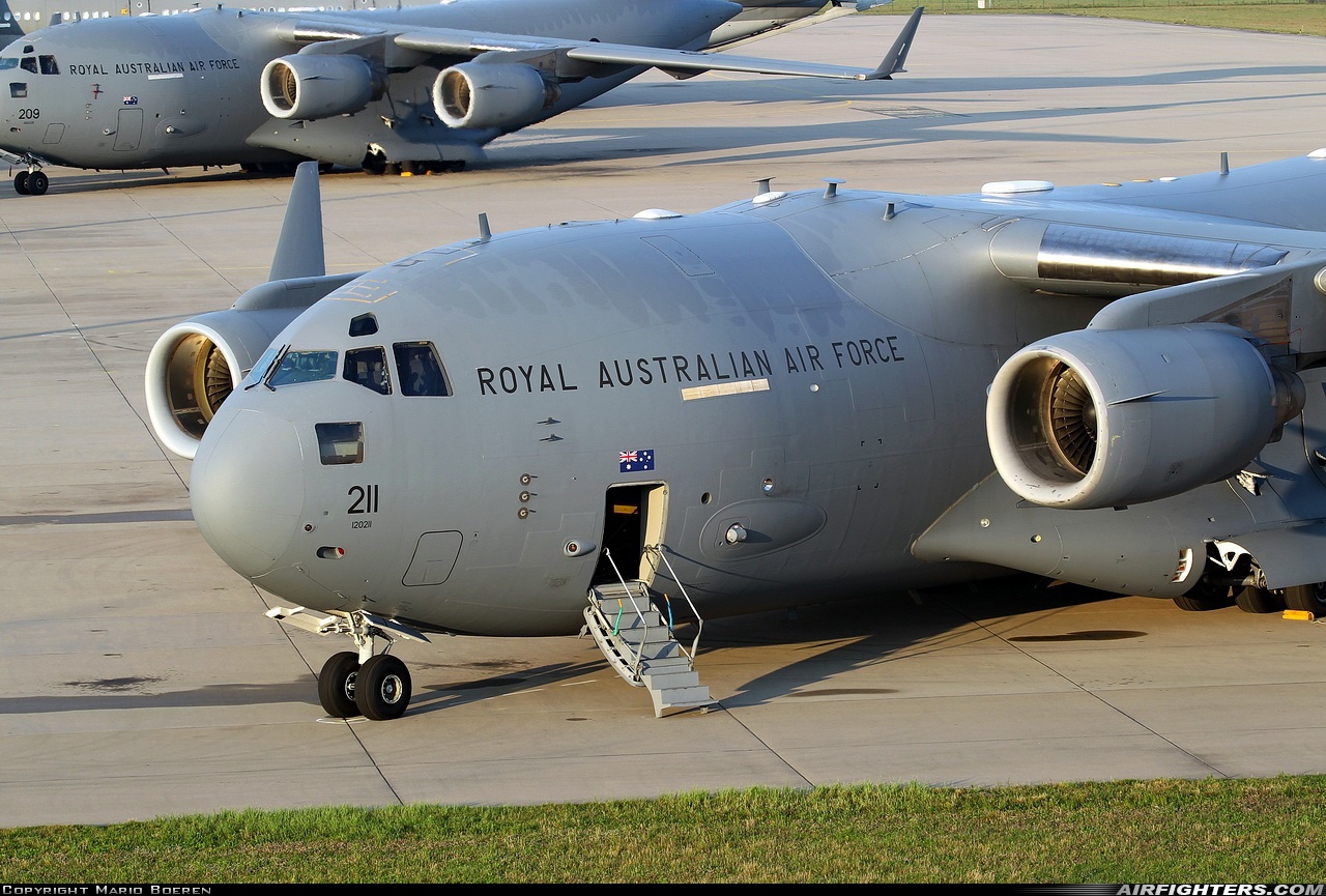 Australia - Air Force Boeing C-17A Globemaster III A41-211 at Eindhoven (- Welschap) (EIN / EHEH), Netherlands