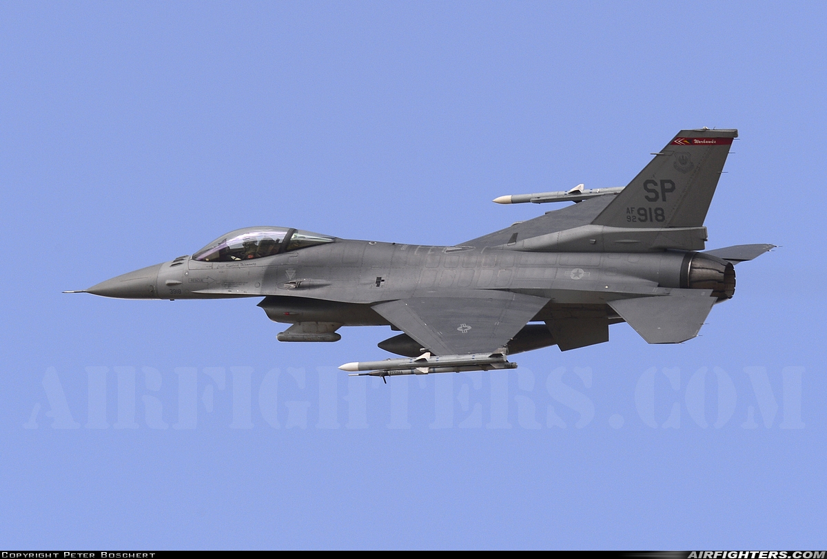 USA - Air Force General Dynamics F-16C Fighting Falcon 92-3918 at Spangdahlem (SPM / ETAD), Germany