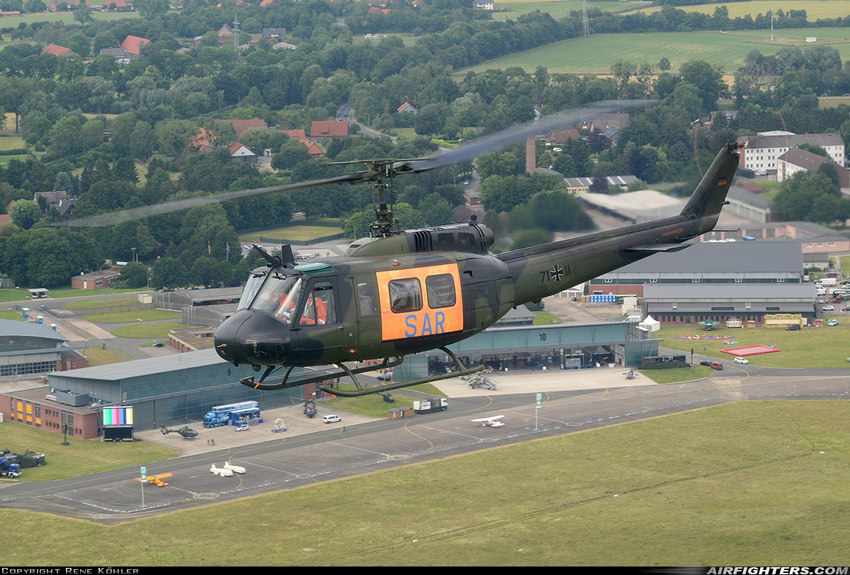 Germany - Air Force Bell UH-1D Iroquois (205) 71+11 at Buckeburg (- Achum) (ETHB), Germany