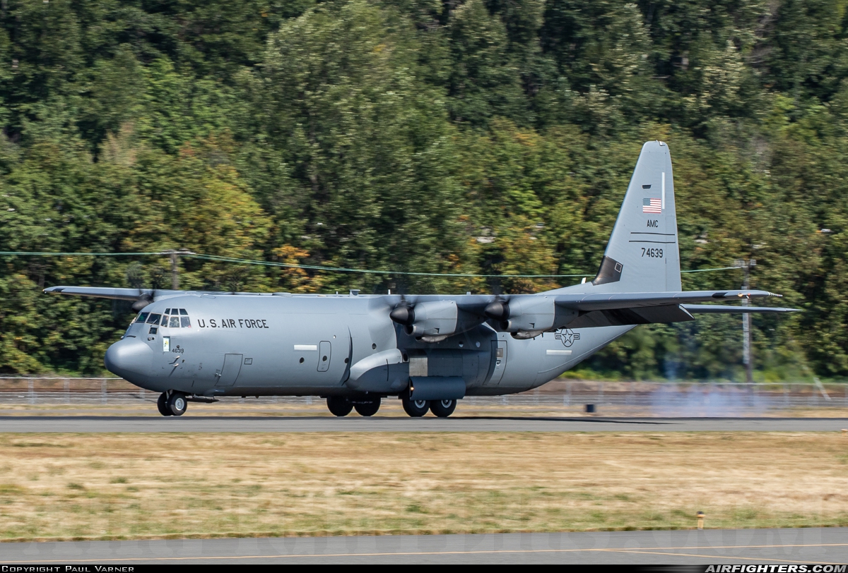 USA - Air Force Lockheed Martin C-130J-30 Hercules (L-382) 07-4639 at Seattle - Boeing Field / King County Int. (BFI / KBFI), USA