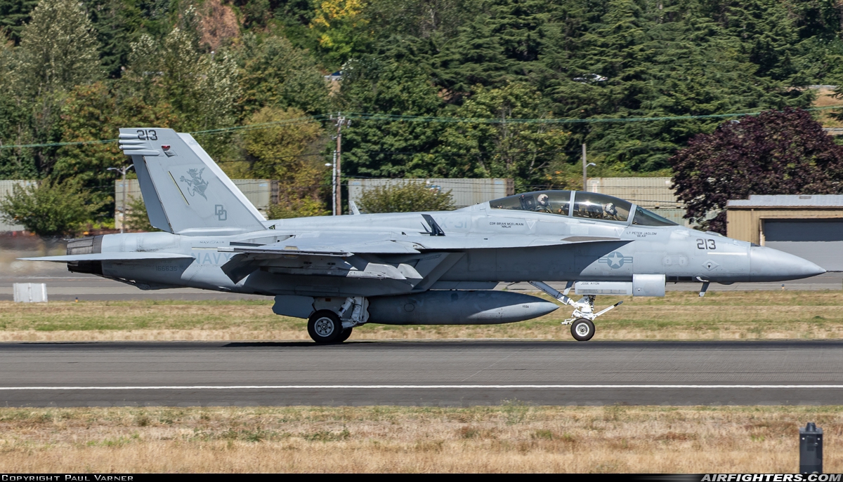 USA - Navy Boeing F/A-18F Super Hornet 166635 at Seattle - Boeing Field / King County Int. (BFI / KBFI), USA