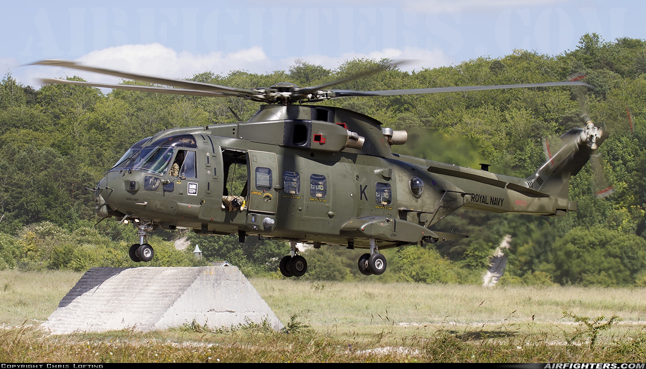 UK - Navy AgustaWestland Merlin HC3 (Mk411) ZJ126 at Off-Airport - Salisbury Plain, UK
