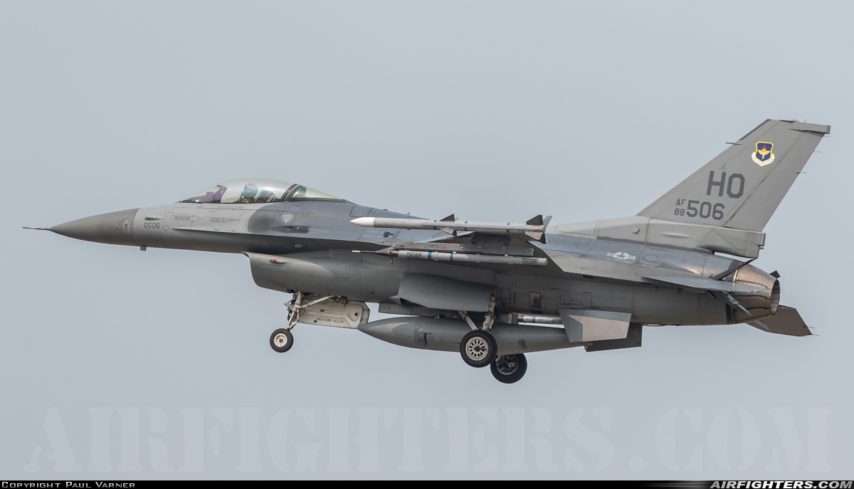 USA - Air Force General Dynamics F-16C Fighting Falcon 88-0506 at Portland - Int. (PDX / KPDX), USA
