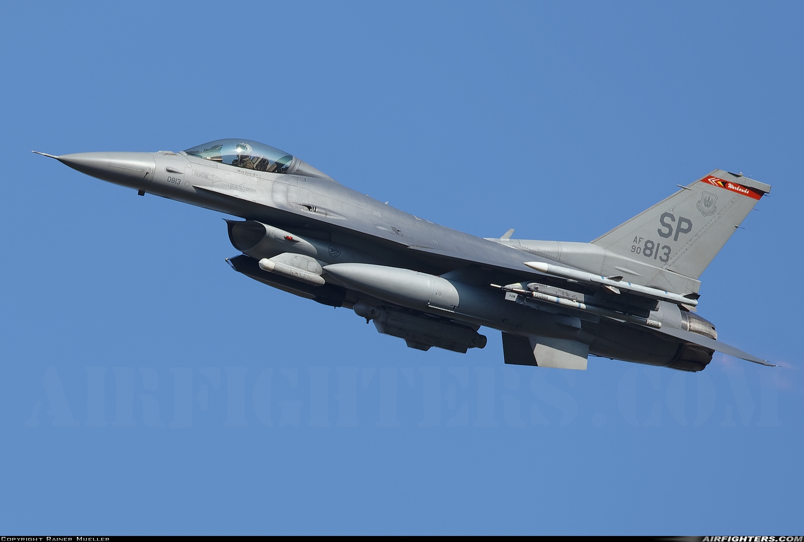 USA - Air Force General Dynamics F-16C Fighting Falcon 90-0813 at Spangdahlem (SPM / ETAD), Germany