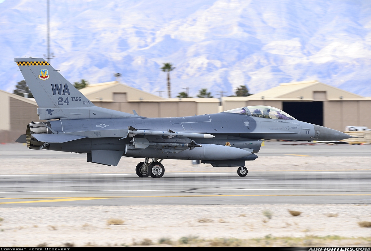 USA - Air Force General Dynamics F-16C Fighting Falcon 89-2119 at Las Vegas - Nellis AFB (LSV / KLSV), USA