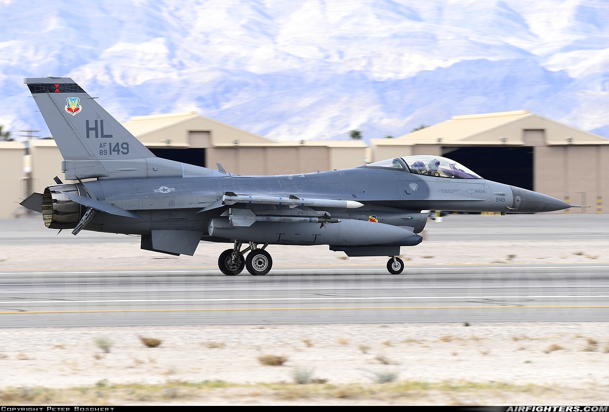USA - Air Force General Dynamics F-16C Fighting Falcon 89-2149 at Las Vegas - Nellis AFB (LSV / KLSV), USA