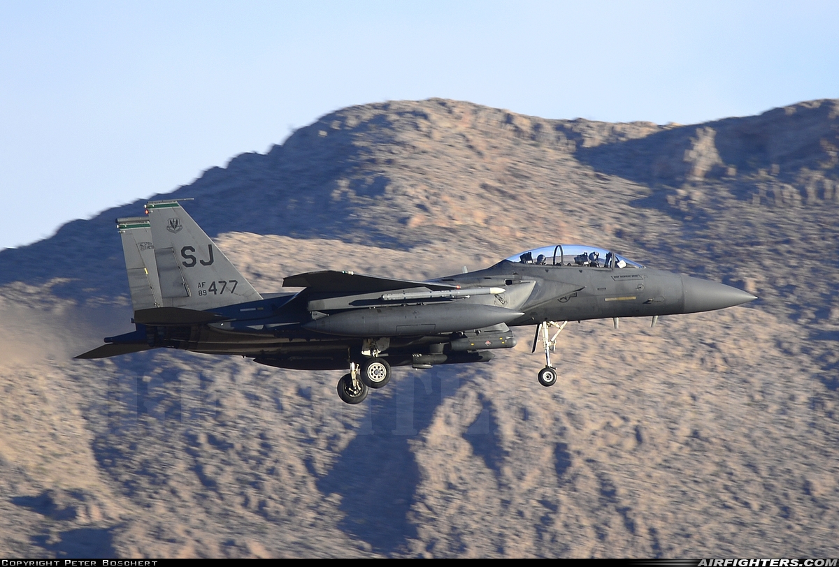 USA - Air Force McDonnell Douglas F-15E Strike Eagle 89-0477 at Las Vegas - Nellis AFB (LSV / KLSV), USA