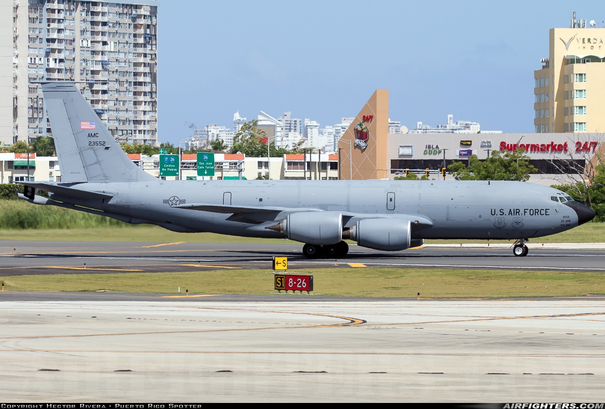 USA - Air Force Boeing KC-135R Stratotanker (717-148) 62-3552 at San Juan - Luis Munoz Marin Int. (SJU / TJSJ), Puerto Rico