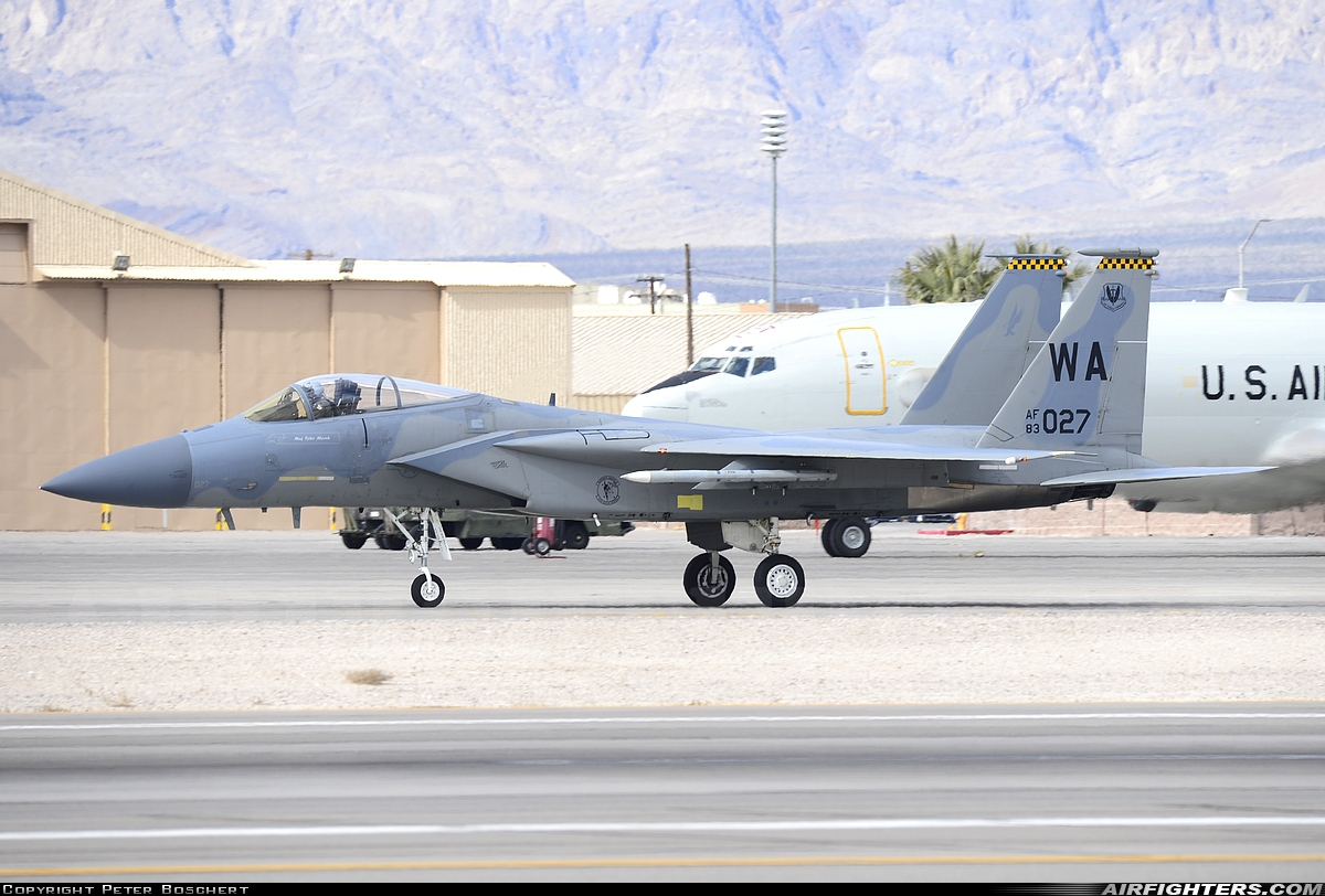 USA - Air Force McDonnell Douglas F-15C Eagle 83-0027 at Las Vegas - Nellis AFB (LSV / KLSV), USA