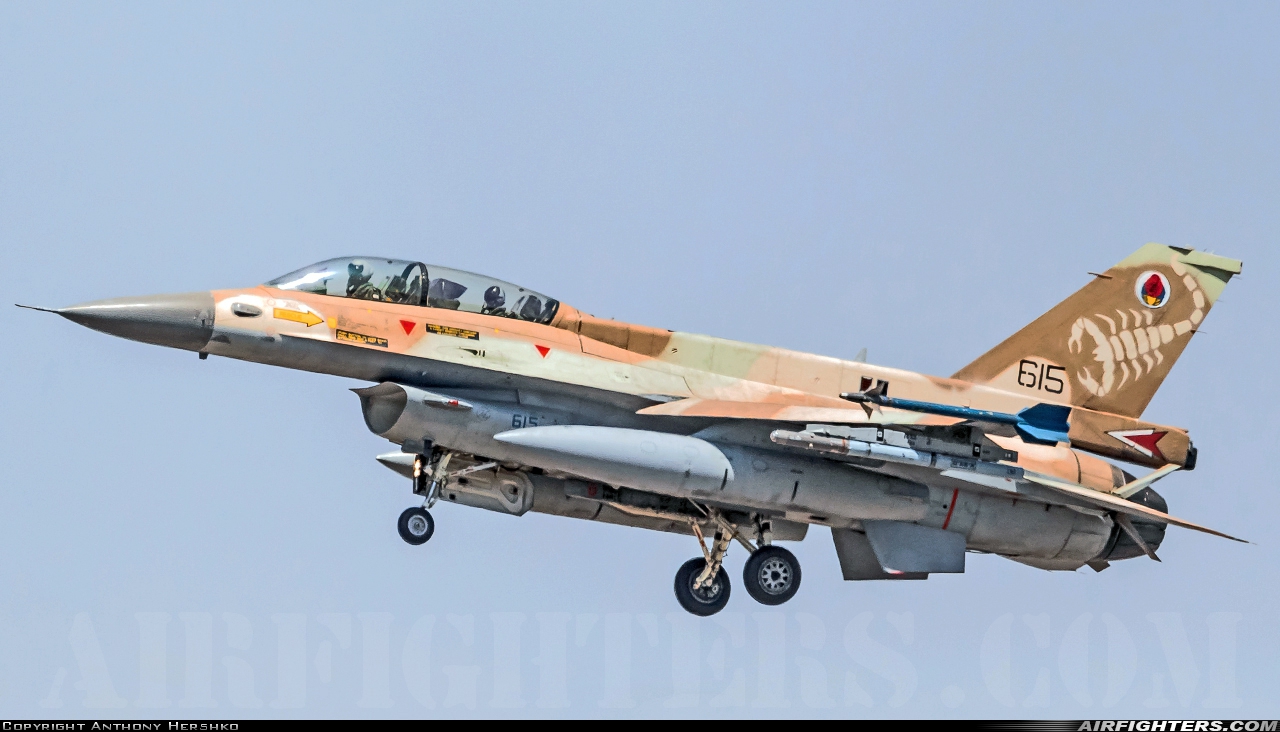 Israel - Air Force General Dynamics F-16D Fighting Falcon 615 at Hatzor AFB (LLHS), Israel
