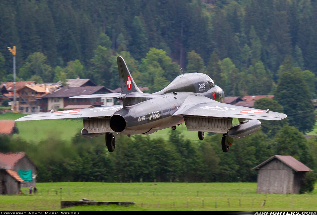 Private - Fliegermuseum Altenrhein Hawker Hunter T68 HB-RVP at St. Stephan (LSTS), Switzerland