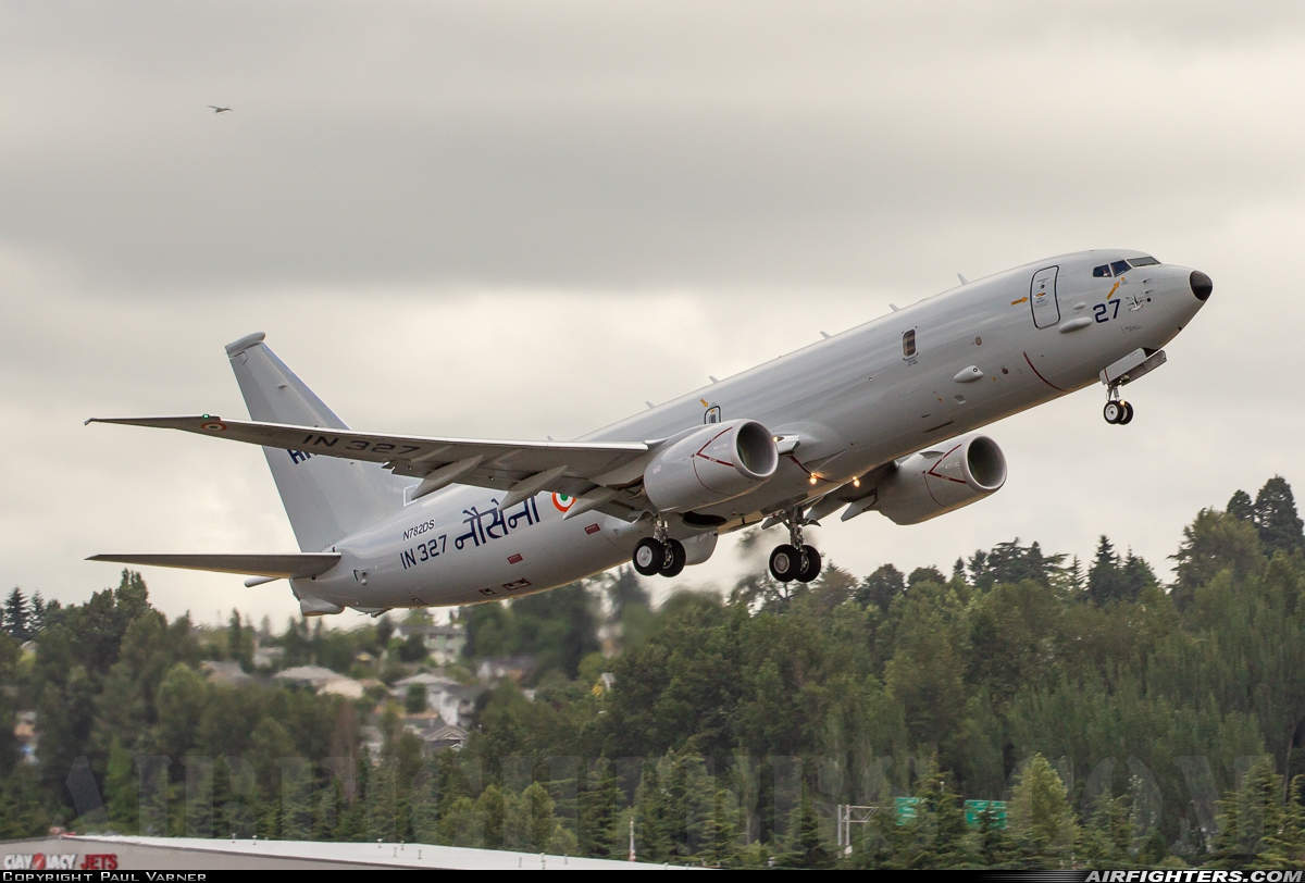 India - Navy Boeing P-8I Neptune IN327 at Seattle - Boeing Field / King County Int. (BFI / KBFI), USA