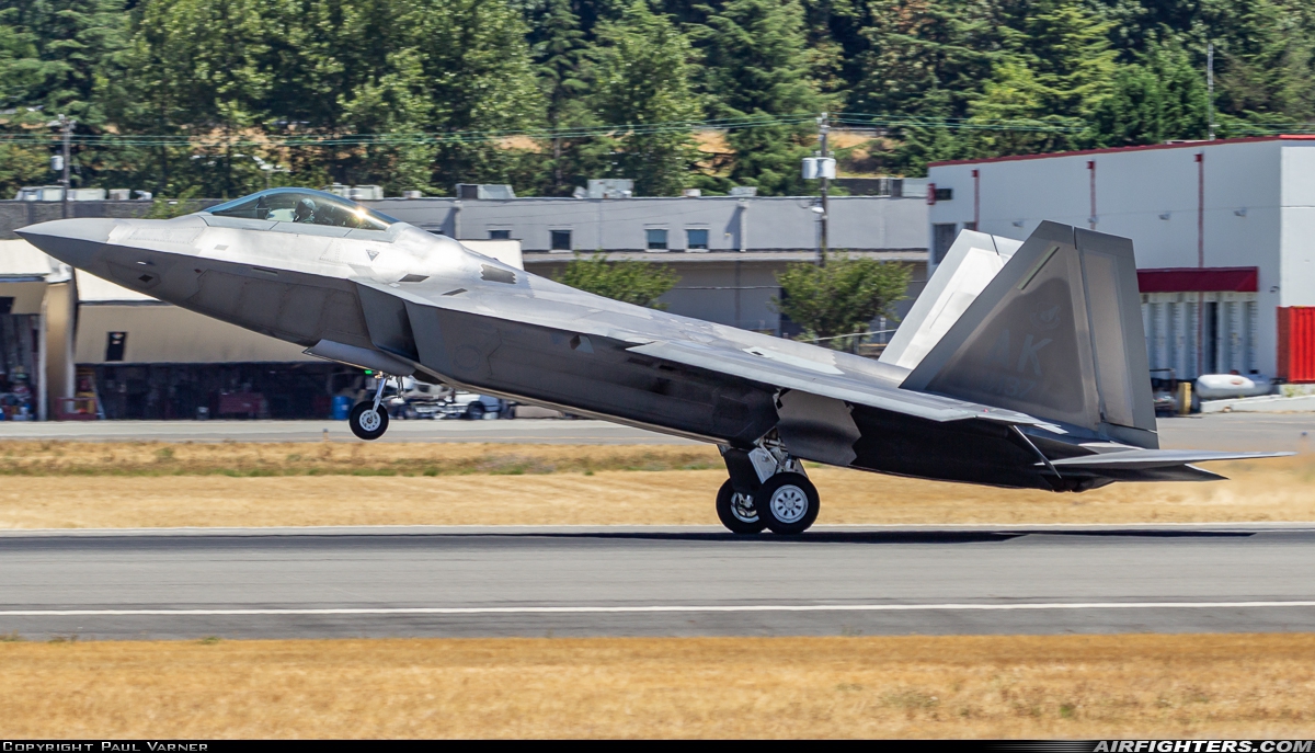 USA - Air Force Lockheed Martin F-22A Raptor 07-4137 at Seattle - Boeing Field / King County Int. (BFI / KBFI), USA