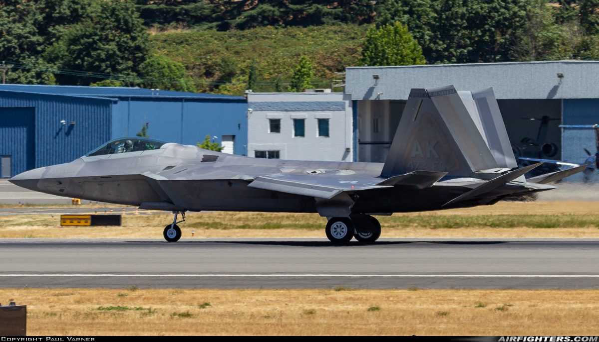 USA - Air Force Lockheed Martin F-22A Raptor 07-4147 at Seattle - Boeing Field / King County Int. (BFI / KBFI), USA