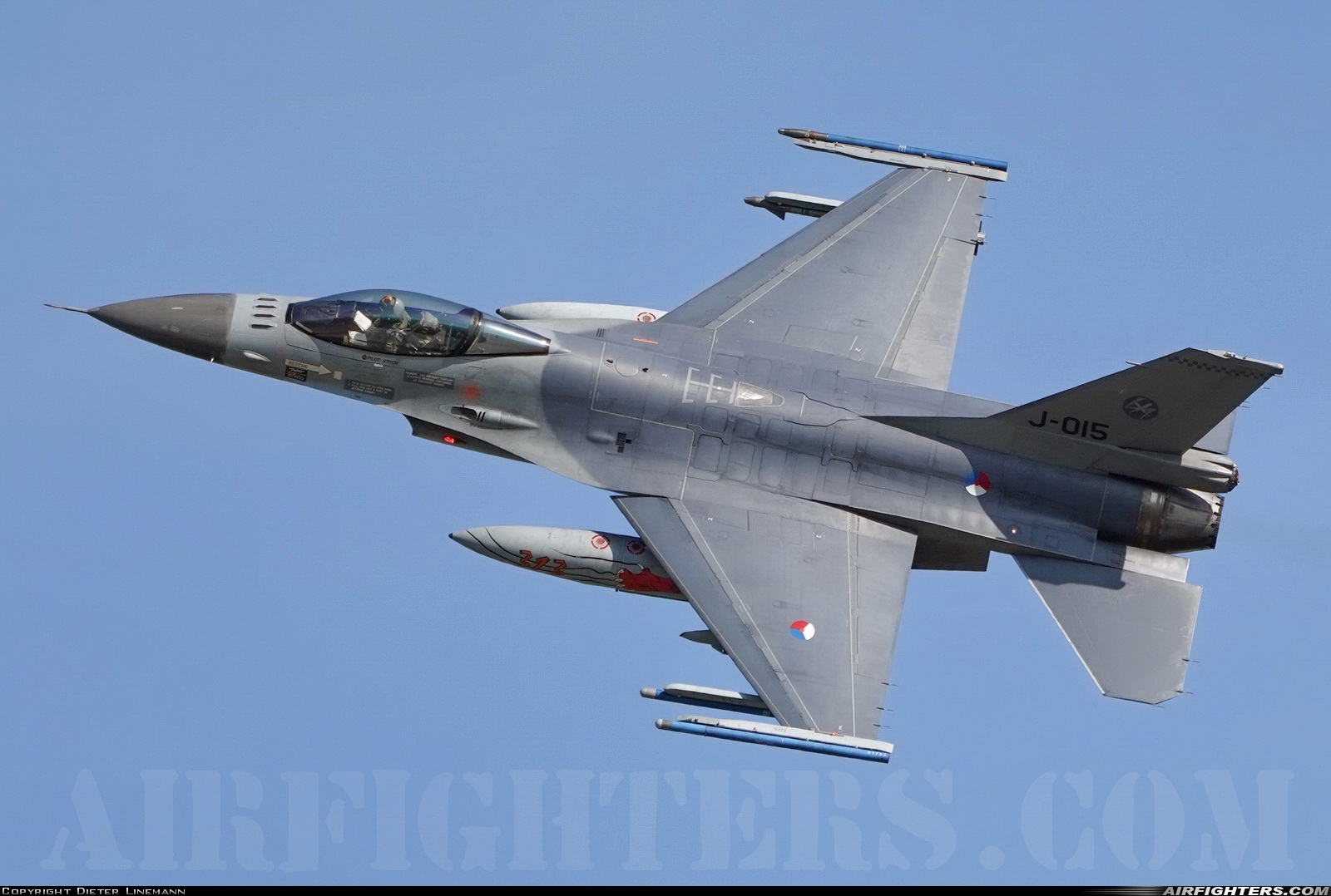 Netherlands - Air Force General Dynamics F-16AM Fighting Falcon J-015 at Leeuwarden (LWR / EHLW), Netherlands