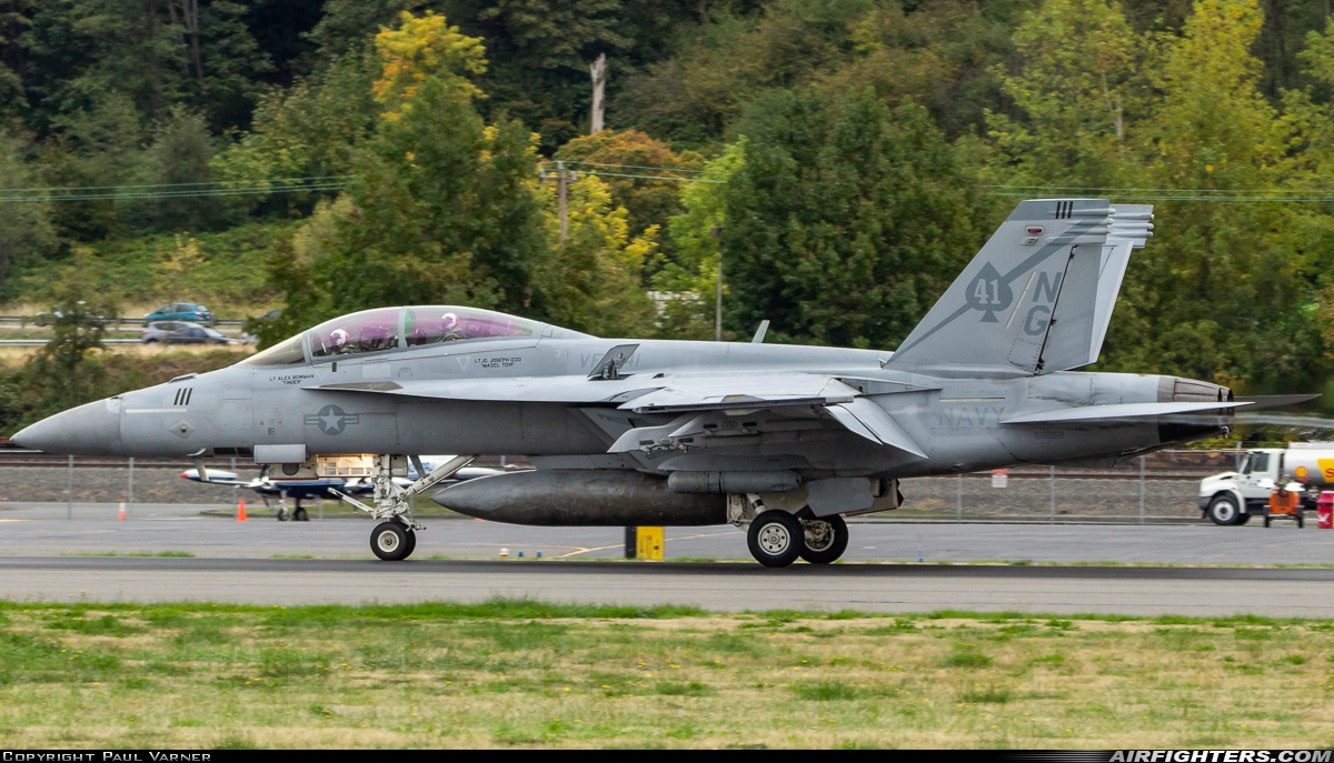 USA - Navy Boeing F/A-18F Super Hornet 166852 at Seattle - Boeing Field / King County Int. (BFI / KBFI), USA