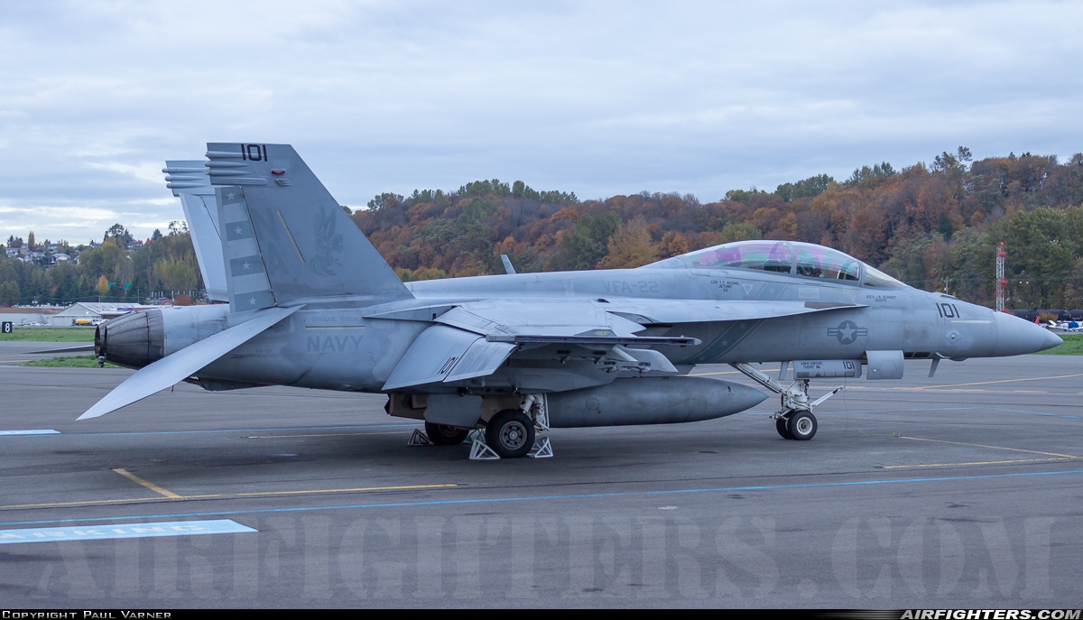 USA - Navy Boeing F/A-18F Super Hornet 166975 at Seattle - Boeing Field / King County Int. (BFI / KBFI), USA