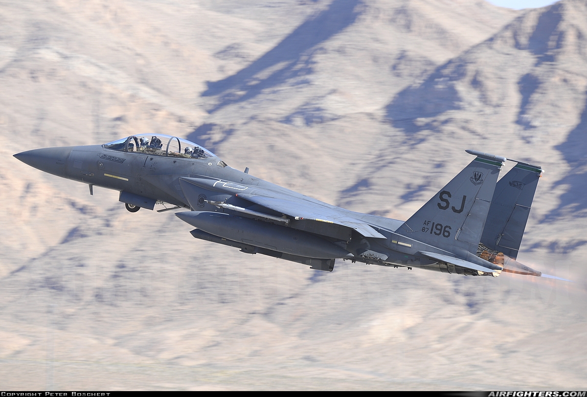 USA - Air Force McDonnell Douglas F-15E Strike Eagle 87-0196 at Las Vegas - Nellis AFB (LSV / KLSV), USA