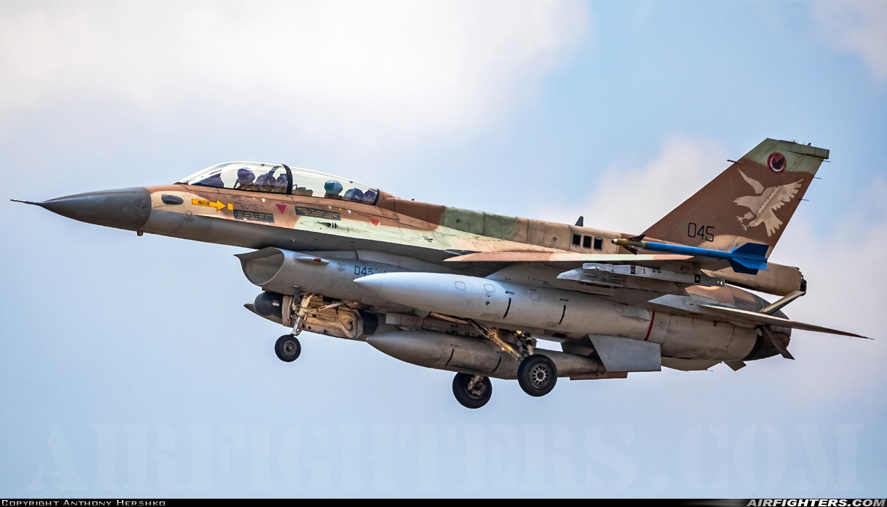 Israel - Air Force General Dynamics F-16D Fighting Falcon 045 at Ramat David (LLRD), Israel