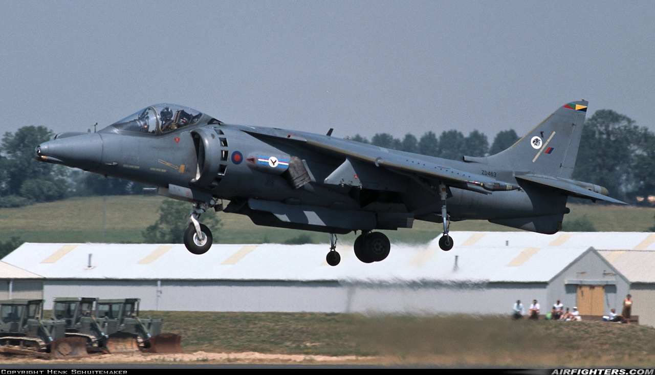 UK - Air Force British Aerospace Harrier GR.7 ZD463 at Fairford (FFD / EGVA), UK