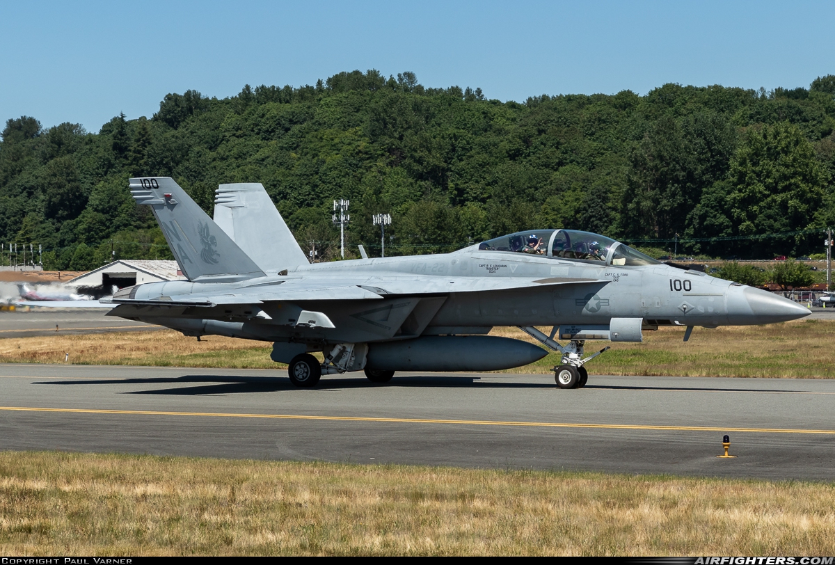 USA - Navy Boeing F/A-18F Super Hornet 166961 at Seattle - Boeing Field / King County Int. (BFI / KBFI), USA