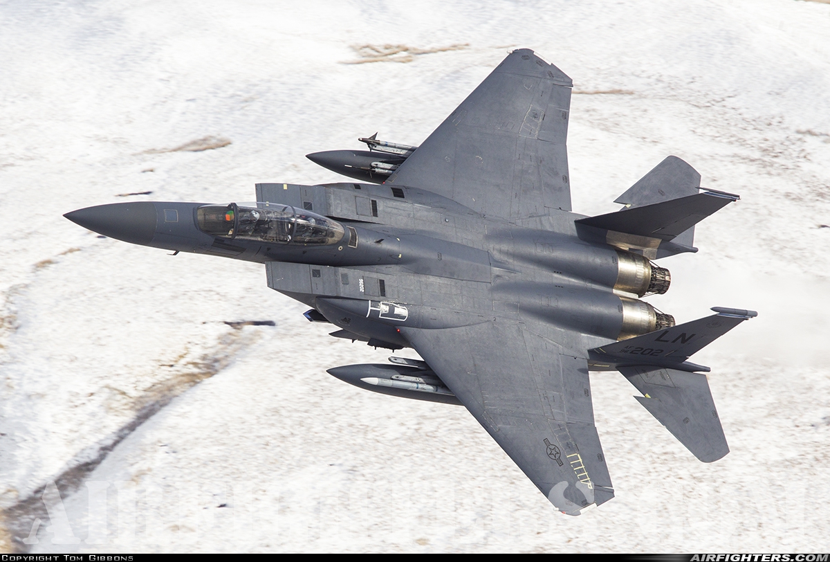 USA - Air Force McDonnell Douglas F-15E Strike Eagle 96-0202 at Off-Airport - Machynlleth Loop Area, UK