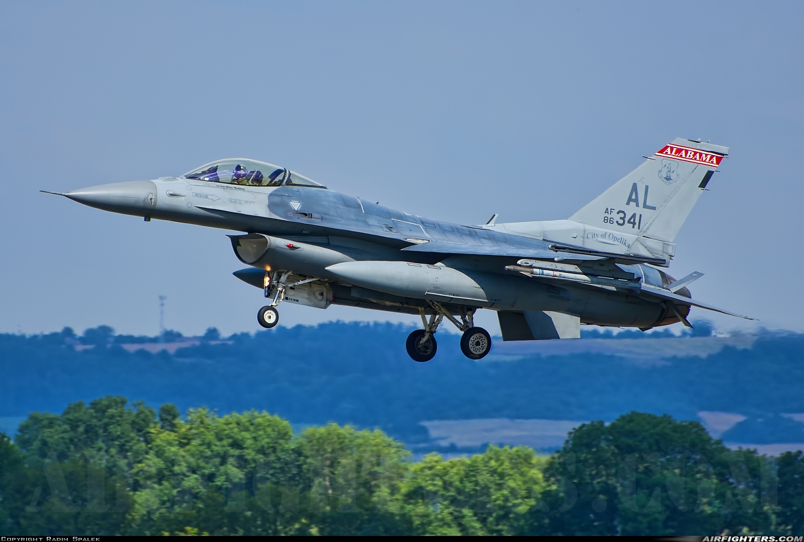 USA - Air Force General Dynamics F-16C Fighting Falcon 86-0341 at Caslav (LKCV), Czech Republic