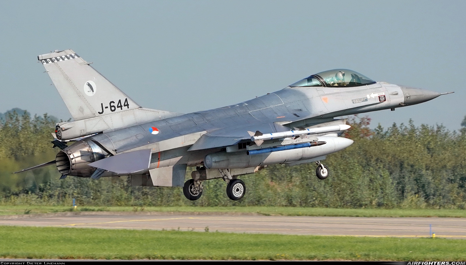 Netherlands - Air Force General Dynamics F-16AM Fighting Falcon J-644 at Leeuwarden (LWR / EHLW), Netherlands