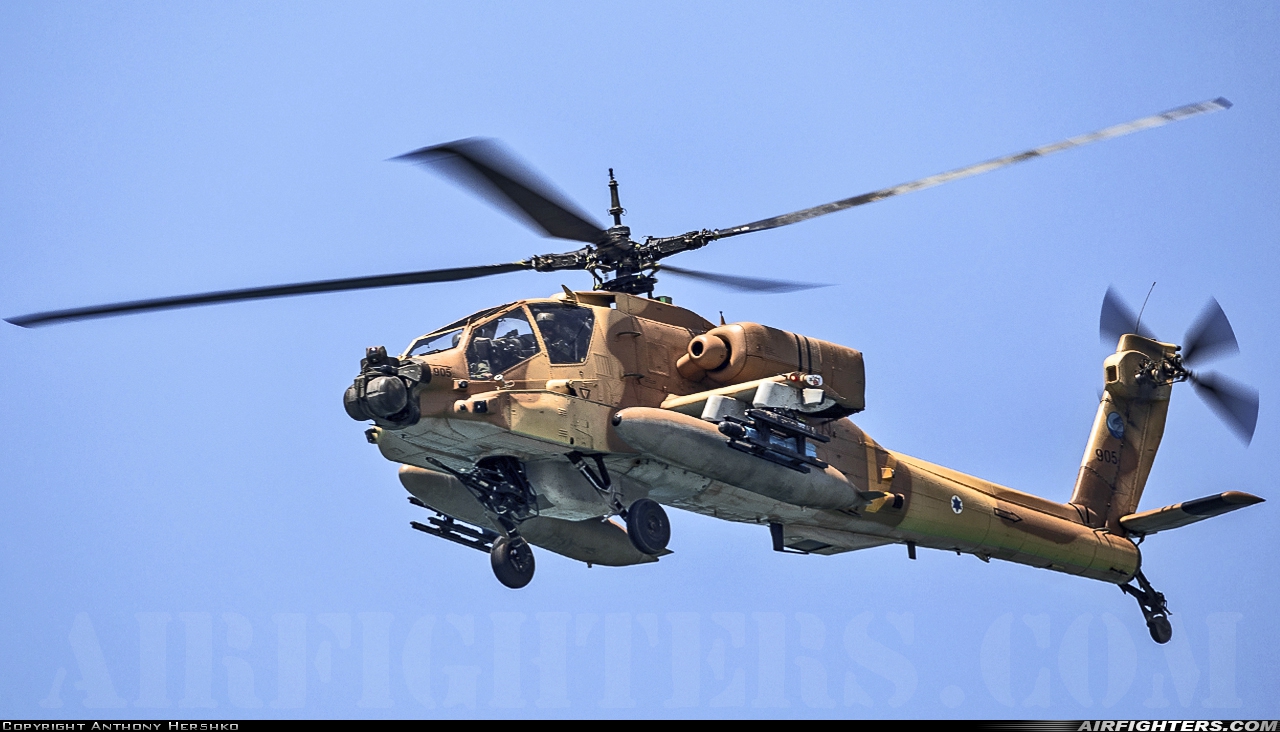 Israel - Air Force McDonnell Douglas AH-64A Peten 905 at Off-Airport - Haifa Harbor, Israel