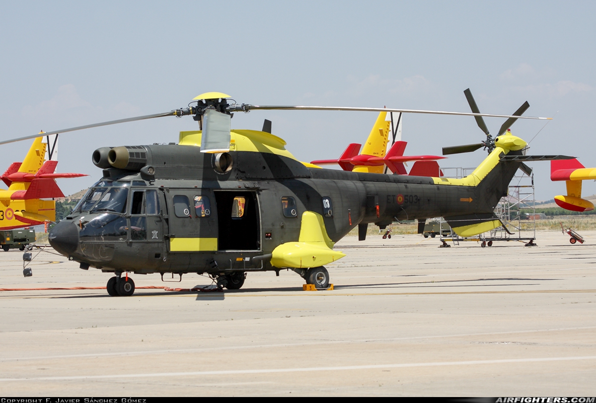Spain - Army Aerospatiale AS-332B1 Super Puma HU.21-06 at Madrid - Torrejon (TOJ / LETO), Spain