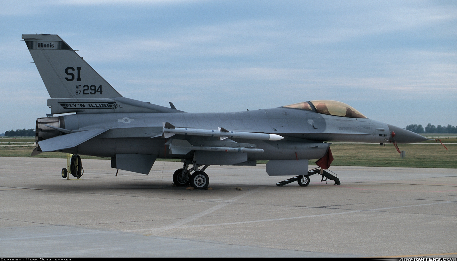 USA - Air Force General Dynamics F-16C Fighting Falcon 87-0294 at Springfield - Abraham Lincoln Capital (SPI / KSPI), USA