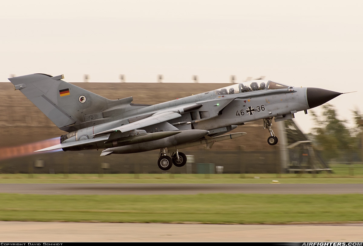 Germany - Air Force Panavia Tornado ECR 46+36 at Coningsby (EGXC), UK