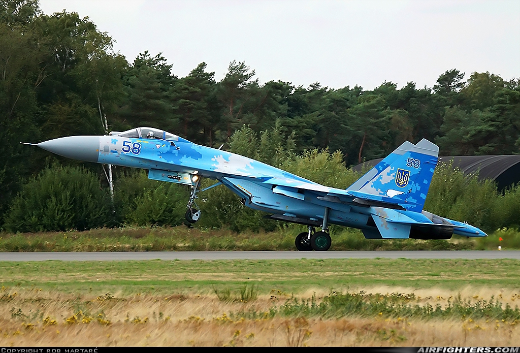 Ukraine - Air Force Sukhoi Su-27P1M  at Kleine Brogel (EBBL), Belgium